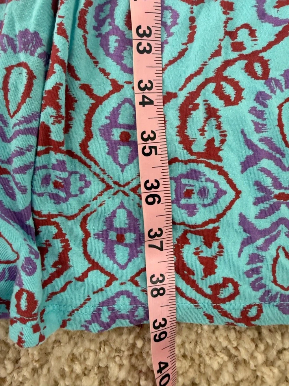 Fresh Produce Faux Wrap Dress XXL Turquoise Ikat Beach Vacation Summer Resort